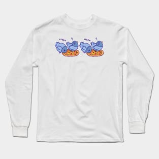 Pigeons on a pizza Long Sleeve T-Shirt